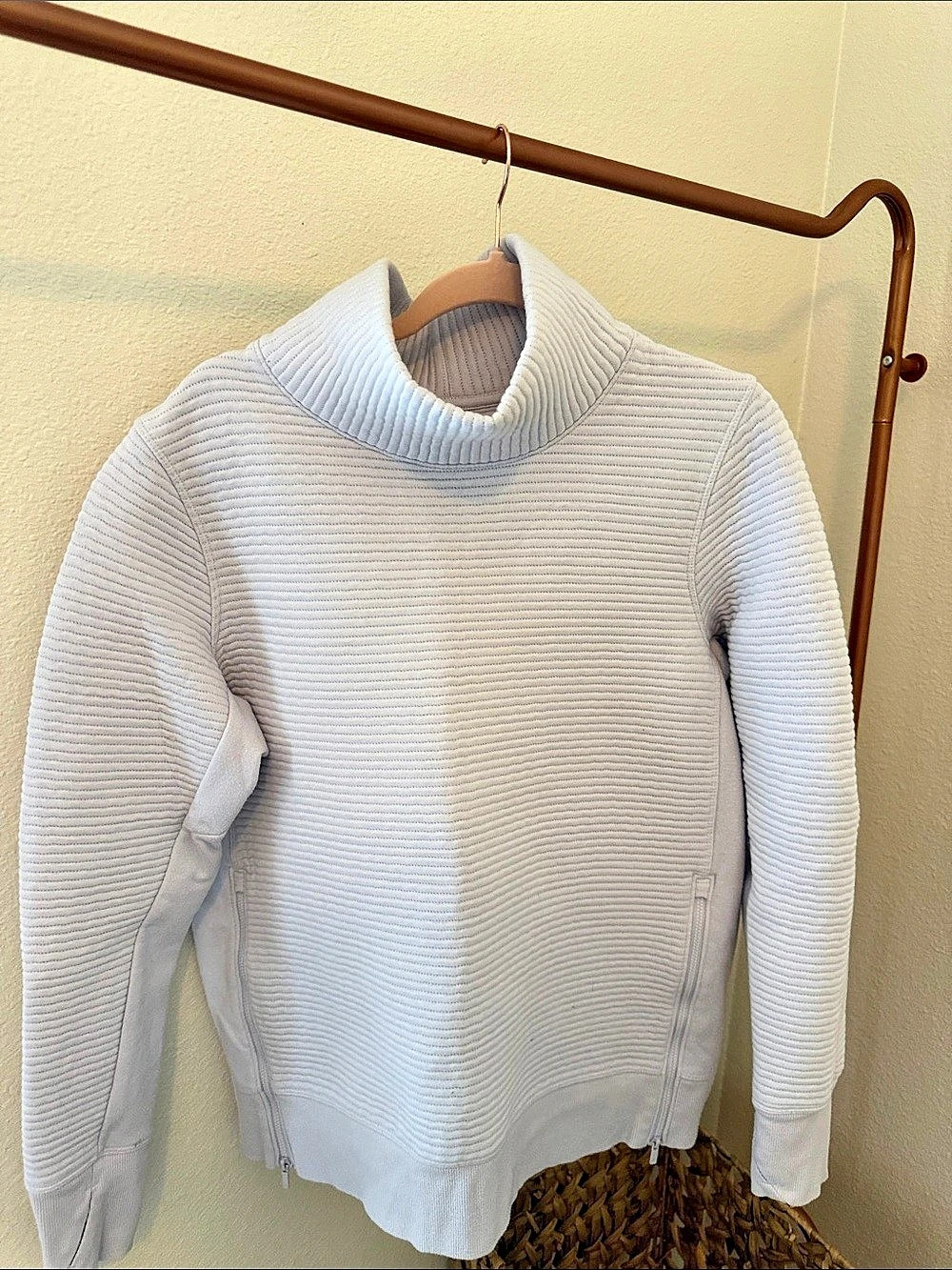 All In Motion Women's Airy Sleek Funnel Neck Sweatshirt White